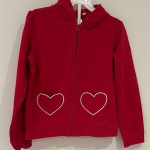 Gymboree Red Hoodie with Heart Pockets